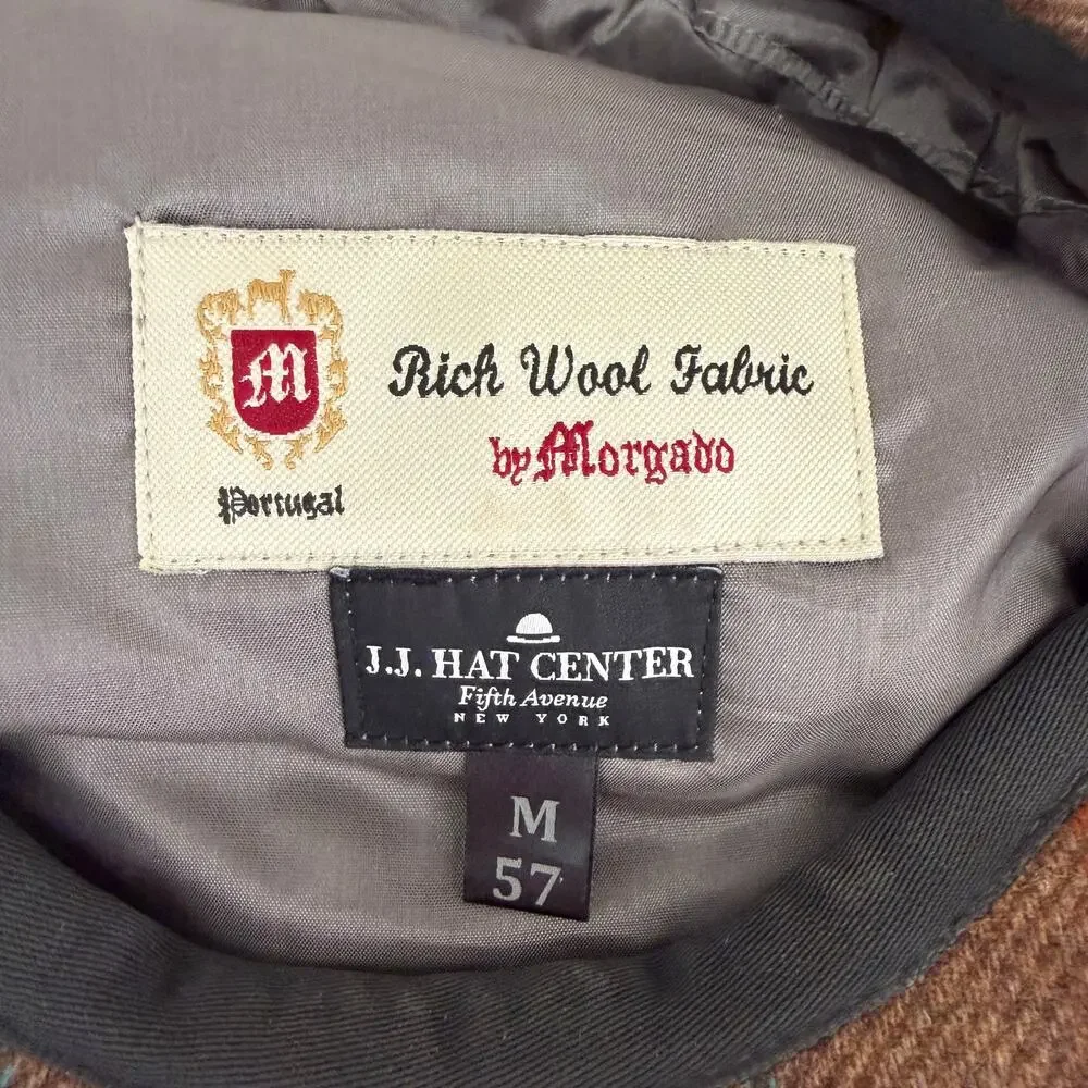 JJ Hat Center Rich Wool by Morgado tweed newsboy cap